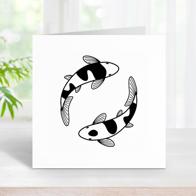 Japanisch Koi Fish Pair Gummistempel (Von Creator hochgeladen)