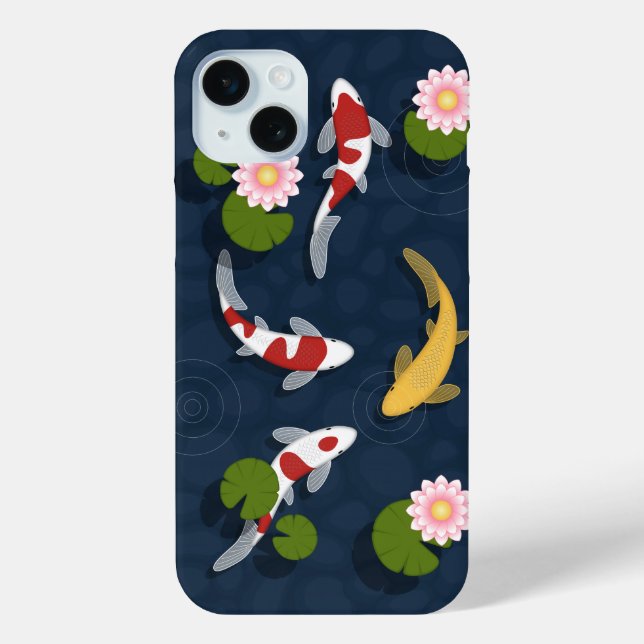 Japanisch Koi Fish Pond iPhone 15 Plus Fall Case-Mate iPhone Hülle (Rückseite)