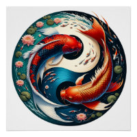 Japanisch Koi Fish Yin Yang