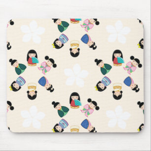 Japanisch Kokeshi Dolls Mousepad