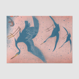 JAPANISCH KRANE Tissue Paper BLAU AND PINK Seidenpapier