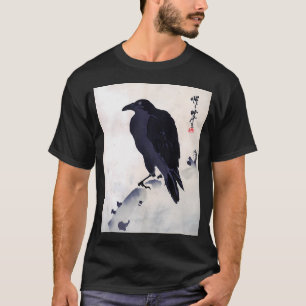 Japanisch Kunst Japanisch Woodblock Art Print Crow T-Shirt