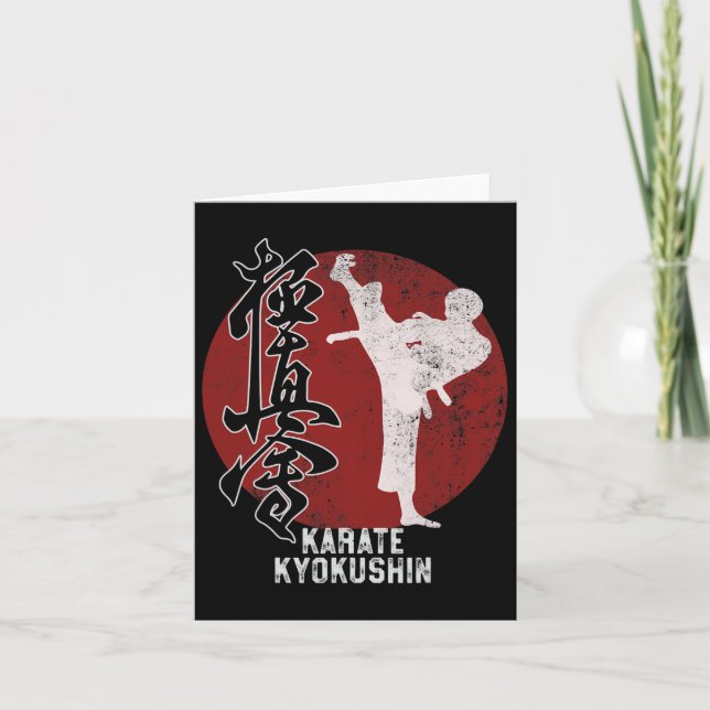 Japanisch Kyokushin Karate Martial Art Geschenk Karte (Vorderseite)