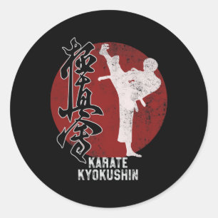 Japanisch Kyokushin Karate Martial Art Geschenk Runder Aufkleber