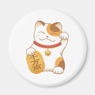 Japanisch Lucky Calico Cat, Maneki Neko Magnet