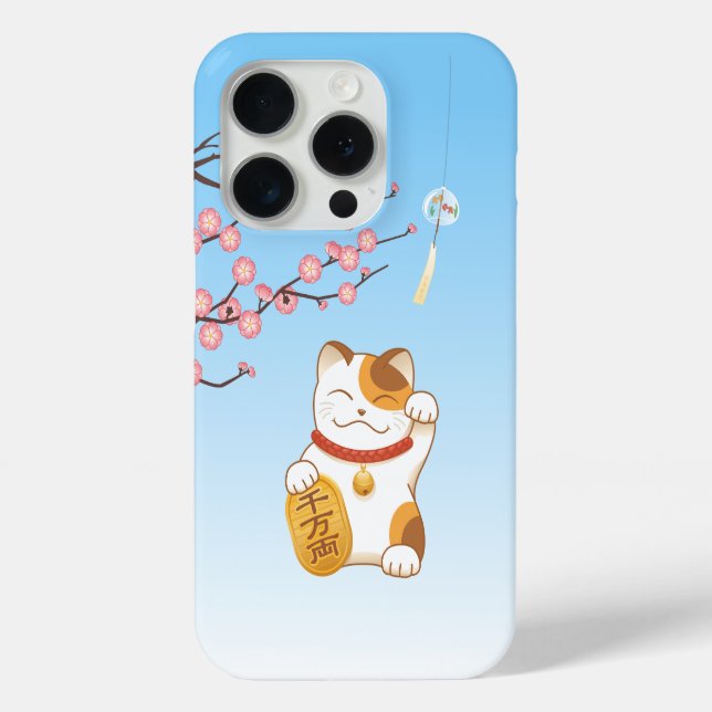 Japanisch Lucky Cat, Calico Maneki Neko Case-Mate iPhone Hülle (Rückseite)