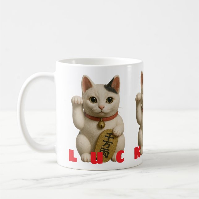 Japanisch Lucky Cat Charm Kaffeetasse (Links)