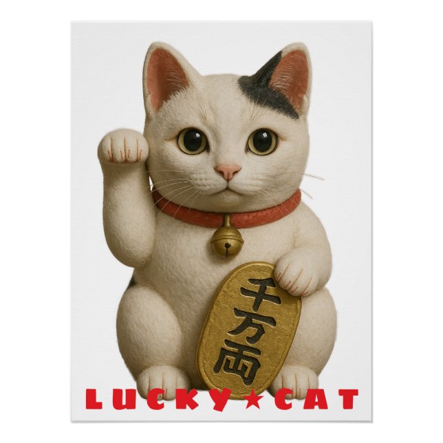 Japanisch Lucky Cat Charm Poster (Vorderseite)
