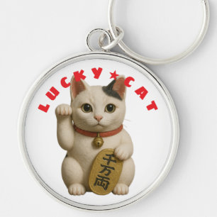 Japanisch Lucky Cat Charm Schlüsselanhänger