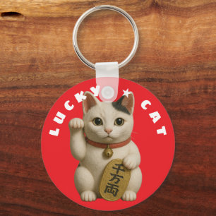 Japanisch Lucky Cat Charm Schlüsselanhänger