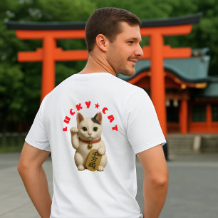Japanisch Lucky Cat Charm T-Shirt