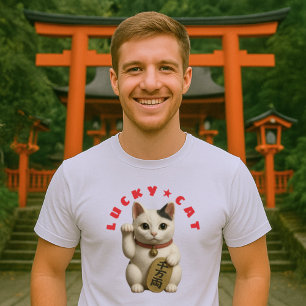 Japanisch Lucky Cat Charm T-Shirt