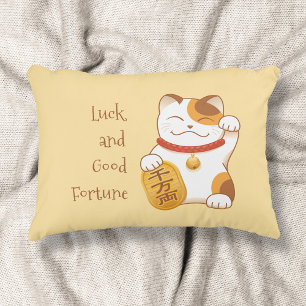 Japanisch Lucky Cat, Maneki Neko Luck gutes Glück Zierkissen