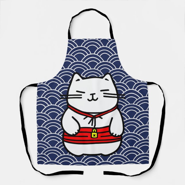 Japanisch Lucky Cat oder Maneki-Neko Schürze (Vorderseite)