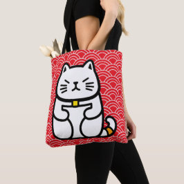 Japanisch Lucky Cat oder Maneki-Neko Tasche