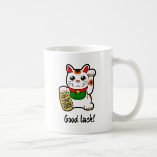 Japanisch Lucky Cat "Viel Glück" Kaffeetasse