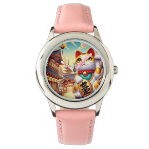 Japanisch Maneki Neko Armbanduhr