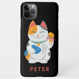 Japanisch Maneki Neko White Cat, viel Glück-Symbol iPhone 11Pro Max Hülle