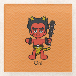Japanisch Oni: Cartoon Yokai Glasuntersetzer