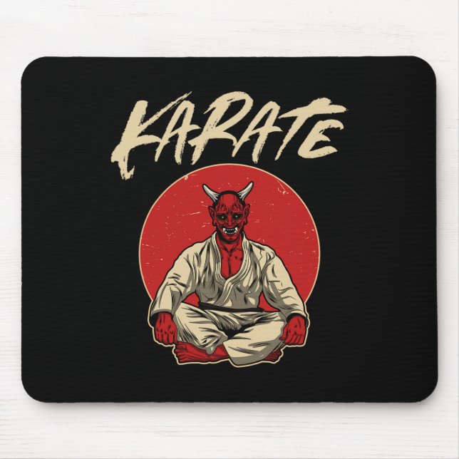 Japanisch Oni Demon - Karate-Geschenk Mousepad (Vorne)