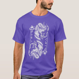 Japanisch Oni Mask Demon Mask Bushido Samurai Oni  T-Shirt