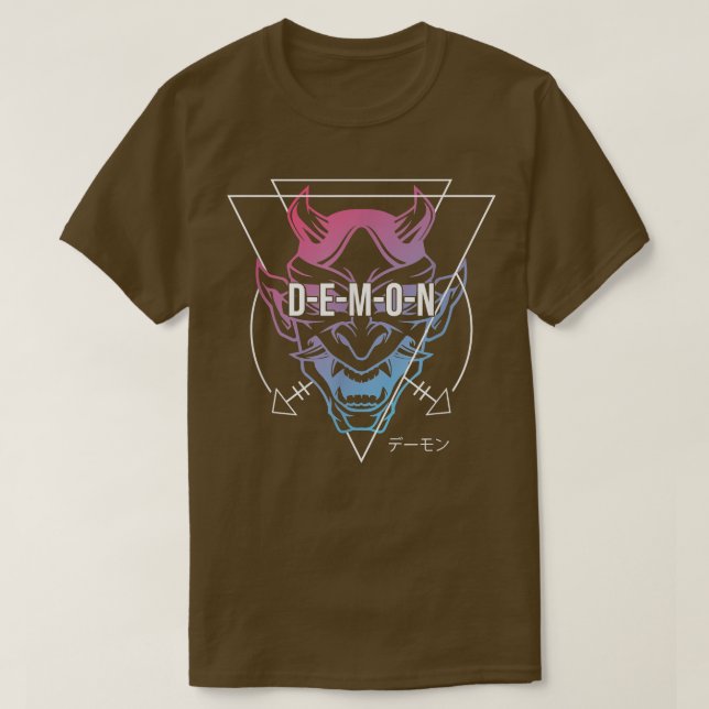 Japanisch Oni Mask Demon Ogre - Ästhetik Japan Sam T-Shirt (Design vorne)