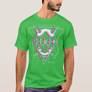 Japanisch Oni Mask Demon Ogre Ästhetik Japan Samu T-Shirt