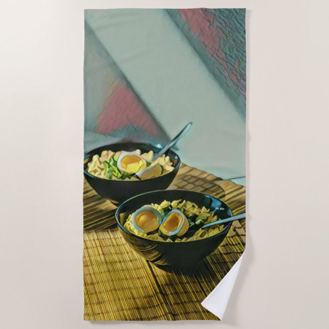 Japanisch Ramen Gift Strandtuch (Vorderseite)