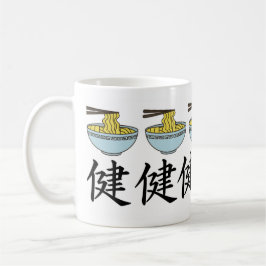 Japanisch Ramen Noodles mit kalligrafischem Design Kaffeetasse