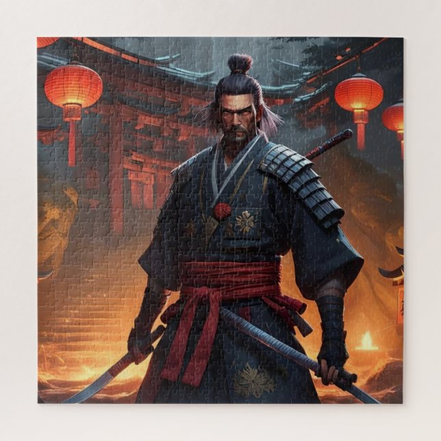 Japanisch Samurai bereit für den Krieg Jigsaw Puzz (Vertikal)