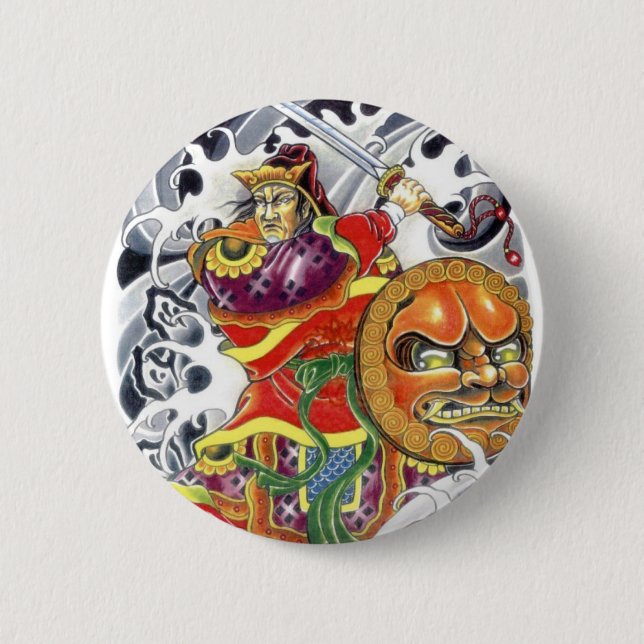 Japanisch Samurai Button (Vorderseite)
