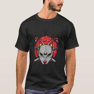 Japanisch Samurai Cat Ninja Sinobi Schwerter Katan T-Shirt
