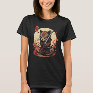 Japanisch Samurai Cat Tattoo, Ninja Cat 1 T-Shirt