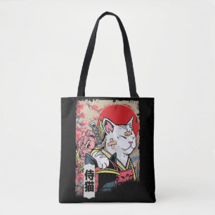 Japanisch Samurai Cat Warrior Japan Ninja Kitten Tasche