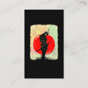 Japanisch Samurai Fighter Sword Martial Arts Visitenkarte