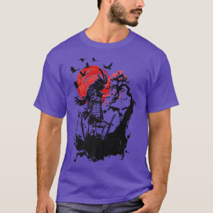 Japanisch Samurai Fighter Vintag Art Retro (2) T-Shirt