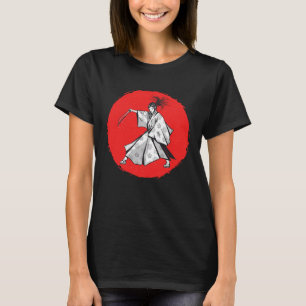 Japanisch Samurai Frau Kultur Ästhetik Otaku T-Shirt