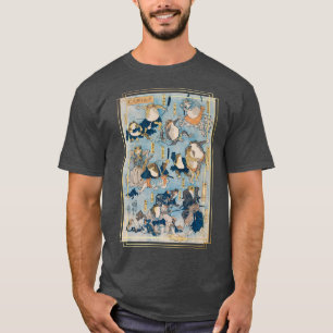Japanisch Samurai Frogs Anime Manga DarkAcademia V T-Shirt