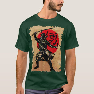 Japanisch Samurai Helmet Warrior Rising Sun Japan T-Shirt