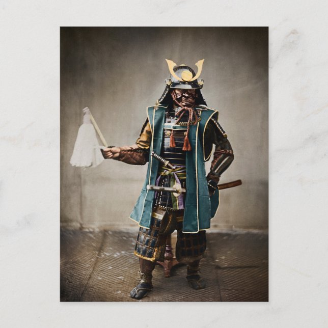 Japanisch Samurai im Kommandanten von Armor Postkarte (Vorderseite)
