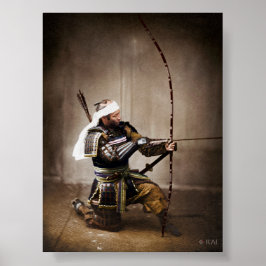 Japanisch Samurai in Armor mit Bow Poster