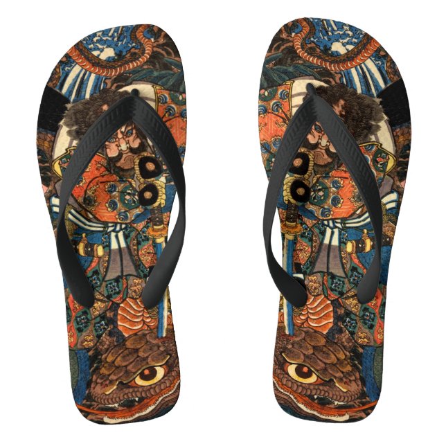 Japanisch Samurai kämpft Python Flip Flops (Fußbett)