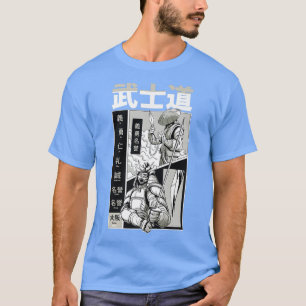 Japanisch Samurai mit Kanji Cool Japan Manga Comi T-Shirt