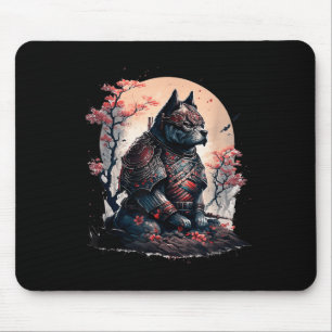 Japanisch Samurai Ninja Dog Tattoo Graphic for Men Mousepad