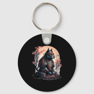 Japanisch Samurai Ninja Dog Tattoo Graphic for Men Schlüsselanhänger