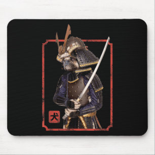 Japanisch Samurai Ninja Mops Dog Lover Kawaii Tatt Mousepad