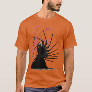 Japanisch Samurai und Vintag Sakura Cherry Blossom T-Shirt