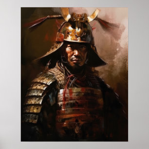 Japanisch Samurai Warrior Art Print Poster
