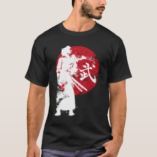 Japanisch Samurai Warrior Retro Japan Calligraphy T-Shirt