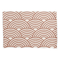 Japanisch Seigaiha Wave Rust Terracotta